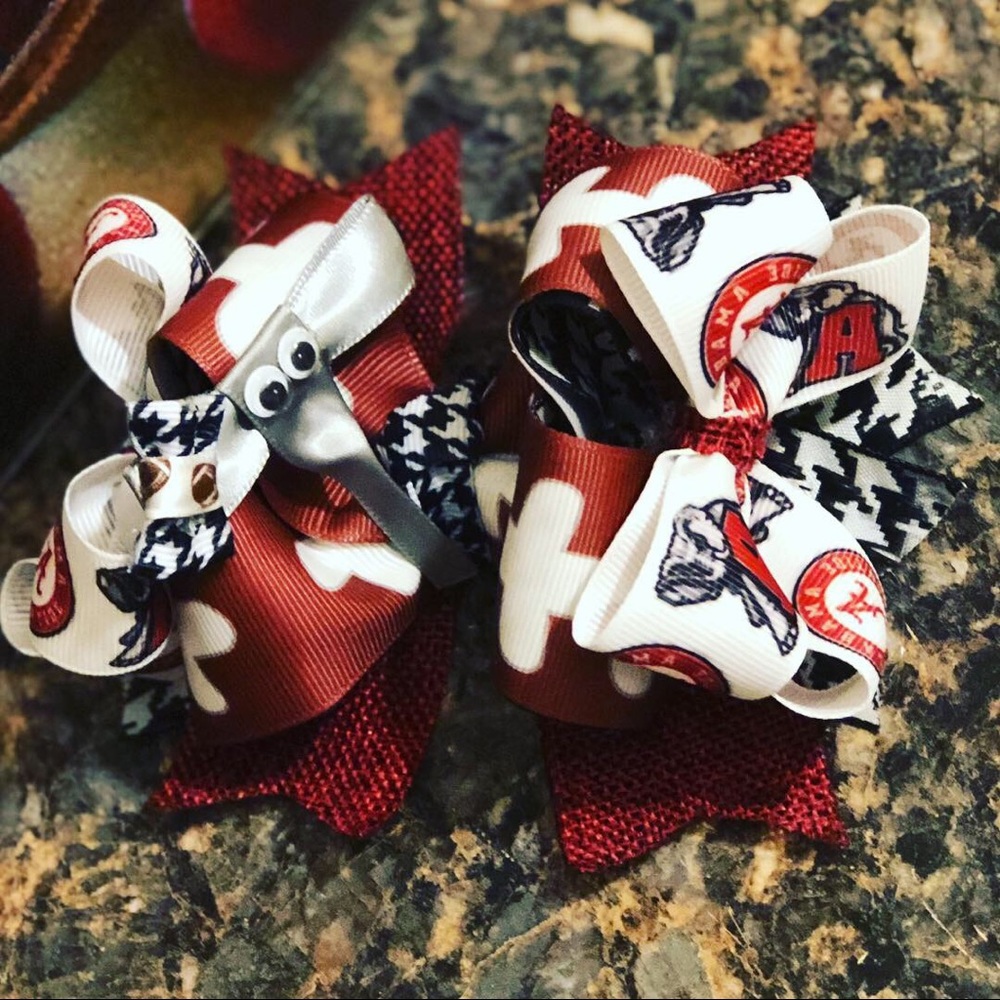 Alabama Football Hairbow 5’